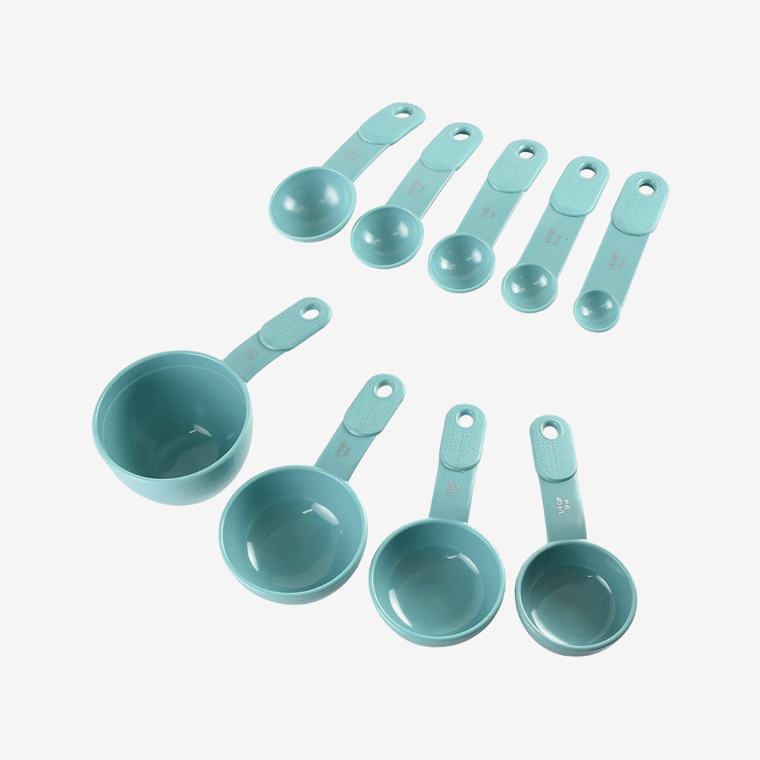 Red KitchenAid 9-Piece Measuring Cup and Spoon Set 